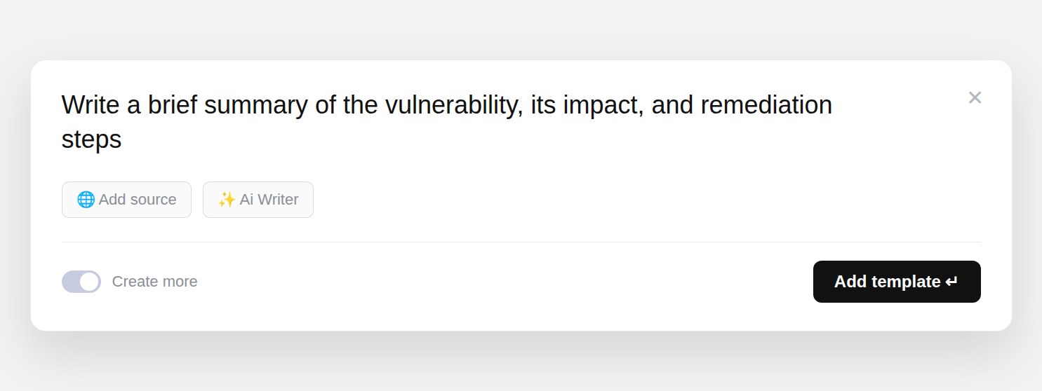 Governance review interface